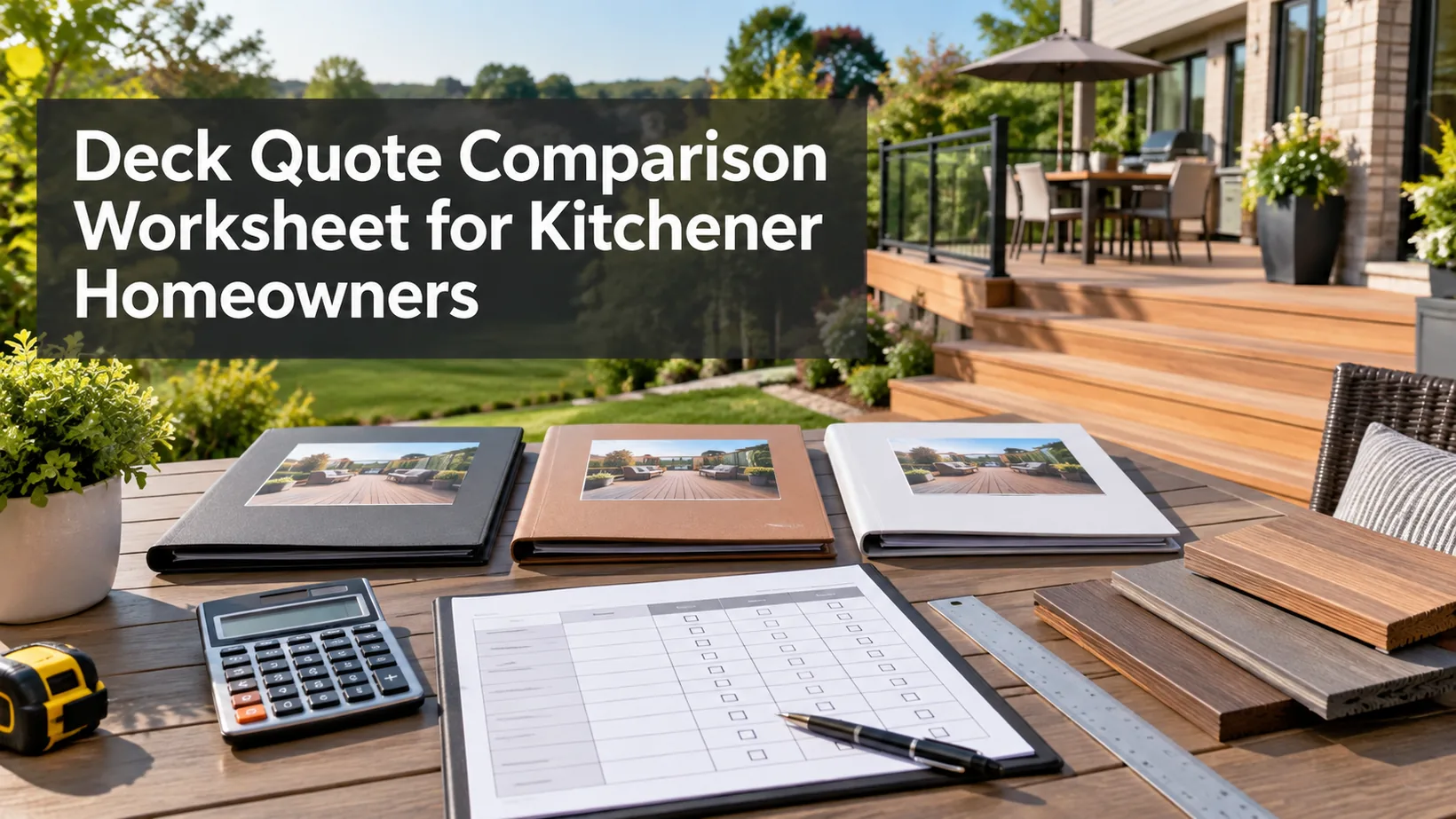 Deck Quote Comparison Worksheet for Kitchener Homeowners (2026)