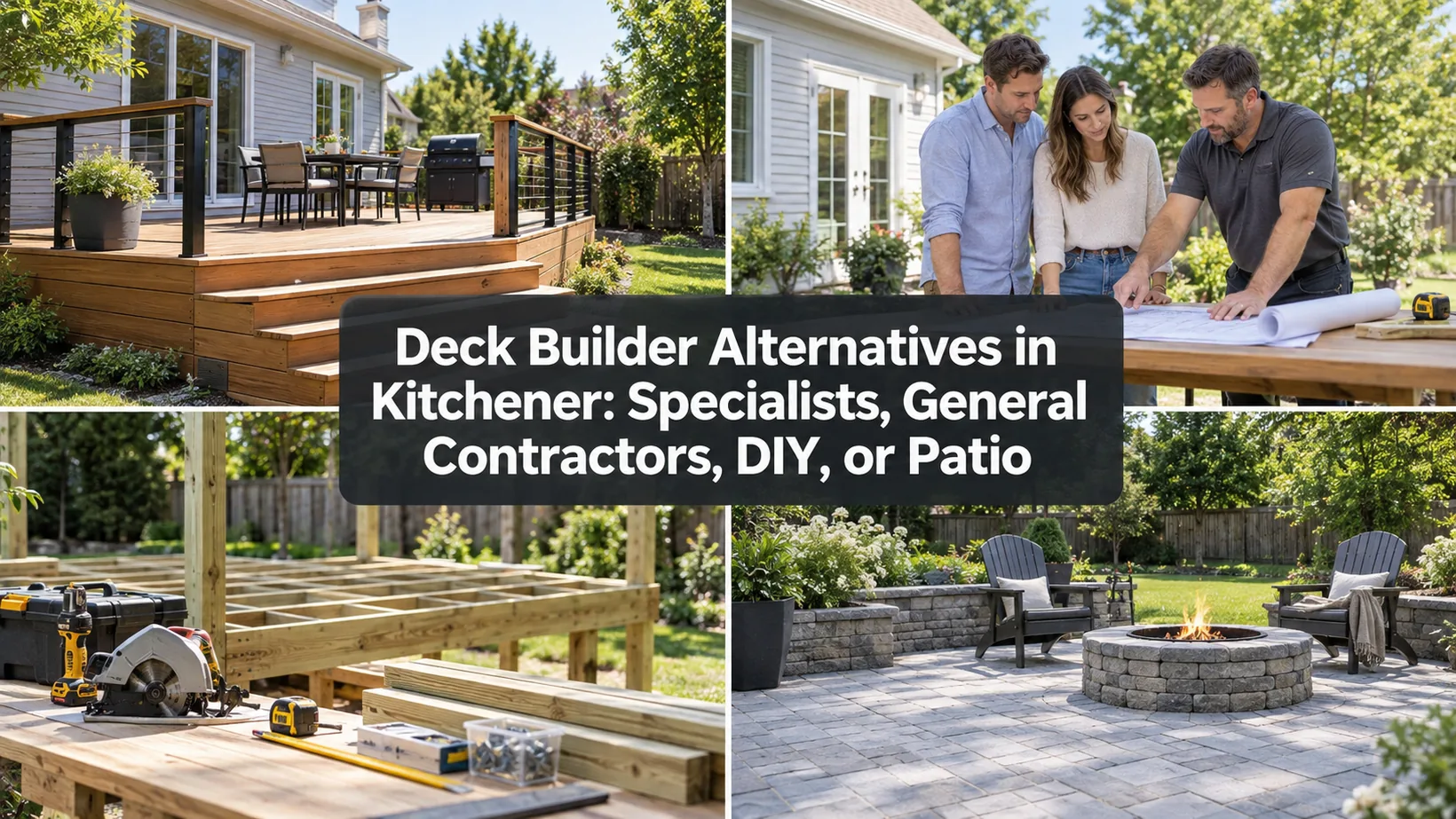 Deck Builder Alternatives in Kitchener: Specialists, General Contractors, DIY, or Patio (2026)